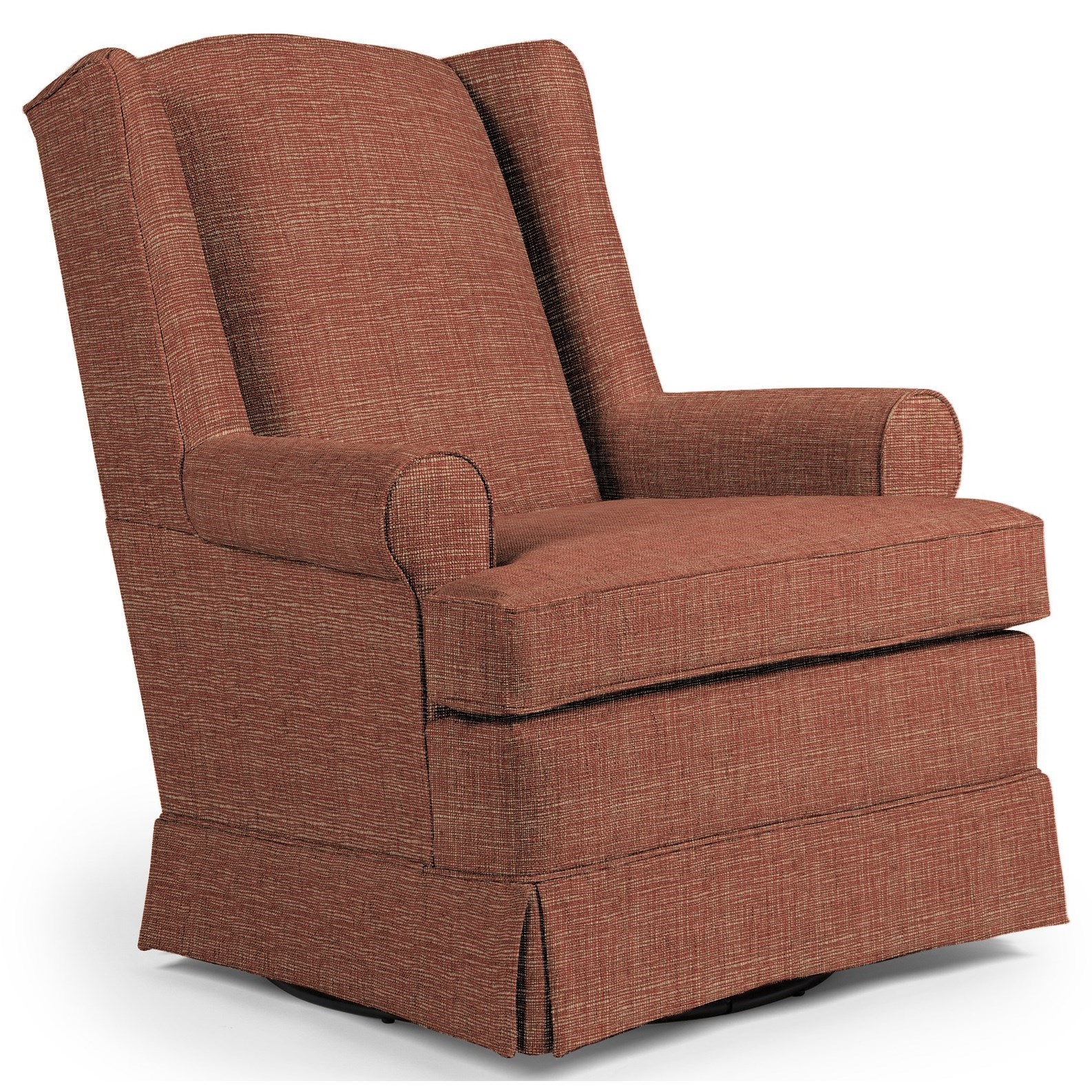 Best Home Furnishings Swivel Glide Chairs 7197 Roni Skirted Swivel Glider Chair Pedigo Furniture Uph Upholstered Chairs